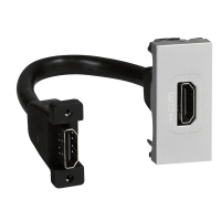 LEGRAND - GNIAZDO HDMI TYPU A Z PRZEWODEM ALUMINIUM MOSAIC - 079378