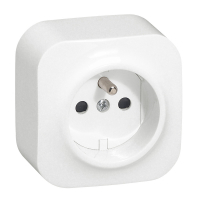 LEGRAND - GNIAZDO POJEDYNCZE Z UZIEMIENIEM 2P+Z Z PRZESŁONAMI ZACISKI ŚRUBOWE 16A 250V IP20 BIAŁY FORIX - 782417
