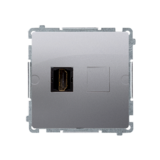 KONTAKT SIMON - Gniazdo HDMI pojedyncze (moduł); stal inox - BMGHDMI.01/21