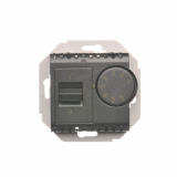 KONTAKT SIMON - Regulator temperatury z czujnikiem wewnętrznym (moduł) 16(2) A, 230V~. Montaż na wkręty; antracyt - DRT10W.02/48