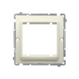 KONTAKT SIMON - Adapter (przejściówka) na osprzęt standardu 45 × 45 mm. Montaż do puszki na wkręty; beż - BMA45/12