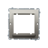 KONTAKT SIMON - Adapter (przejściówka) na osprzęt standardu 45 × 45 mm. Montaż do puszki na wkręty; satynowy - BMA45/29