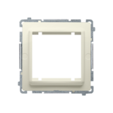 KONTAKT SIMON - Adapter (przejściówka) na osprzęt standardu 45 × 45 mm. Montaż do puszki na łapki i wkręty; beż - BMA45M/12