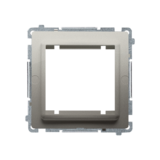 KONTAKT SIMON - Adapter (przejściówka) na osprzęt standardu 45 × 45 mm. Montaż do puszki na łapki i wkręty; satynowy - BMA45M/29