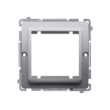 KONTAKT SIMON - Adapter (przejściówka) na osprzęt standardu 45 × 45 mm. Montaż do puszki na wkręty; stal inox - BMA45/21