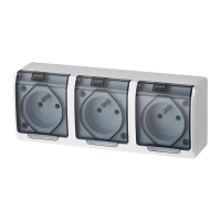 ELEKTRO-PLAST NASIELSK - GNIAZDO POTRÓJNE DYMNE IP 44 2 NT-330H HERMES (STARY TYP) - 0323-01
