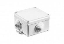 SIMET - PUSZKA NATYNK 88X88X55MM Z DŁAWICAMI BEZHALOGENOWA SAMOGASNĄCA UV IP55 BIAŁY N80X80 - 35110206