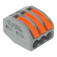 WAGO - SZYBKOZŁĄCZKA 3X0,08-4MM2 Z DZWIGNIAMI CLASSIC SZARY WAGO 50 szt - 222-413