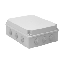 ZAKŁAD PRODUKCYJNO - HANDLOWY "ELEKTRO-PLAST" SPÓŁKA Z OGRANICZONĄ ODPOWIEDZIALNOŚCIĄ - PUSZKA NATYNK 248X198X96MM Z DŁAWICAMI IP65 HERMETYCZNA SZARY PH-4A,3 - 28.43