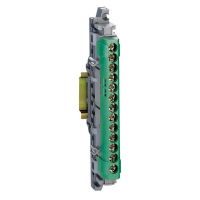 LEGRAND - LISTWA PRZYŁĄCZENIOWA 13 ZACISKÓW DŁ. 113MM DO NEDBOX RWN EKINOX TX XL3125 RN65 ZIELONY - 004834