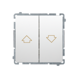 KONTAKT SIMON - ŁĄCZNIK ZWIERNY ŻALUZJOWY 10AX 250V BIAŁY BASIC - BMZ1.01/11
