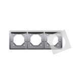 KONTAKT SIMON - Ramka 3-krotna do wersji bryzgoszczelnej IP44 z kompletem uszczelek; stal inox - BMR3B/21
