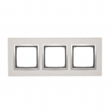 KONTAKT SIMON - Ramka 3-krotna Nature-Metal, INOX KLASYCZNY, IP20/IP44* (*IP44-należy zastosować zestaw uszczelek DUN3) - DRN3/77