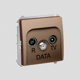 KONTAKT SIMON - Gniazdo antenowe TV-DATA (moduł) 1x wejście: 5–1000 MHz; satynowy - BMAD1.01/29