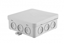 SIMET - PUSZKA NATYNK 100X100X40MM Z DŁAWICĄ ZINTEGROWANĄ SAMOZATRZASKOWA IP54 SZARY FASTBOX N7 - 83007002