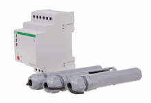 F&F - Przekaźnik kontroli poziomu cieczy dwu stanowy z regulacją czułości sond PZ-829 RC, montaz na szynie DIN,styk: 2x1NO/NC 230V - PZ-829RC