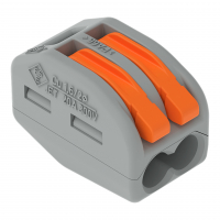 WAGO - SZYBKOZŁĄCZKA 2X0,08-4MM2 Z DZWIGNIAMI CLASSIC SZARY WAGO  - 222-412