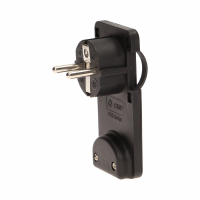 ORNO - WTYCZKA KĄTOWA PŁASKA Z UCHWYTEM 16A 250V 2P CZARNY  - OR-AE-1311/B