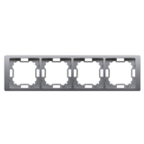 KONTAKT SIMON - Ramka 4-krotna NEOS – uniwersalna poziom i pion; stal inox - BMRC4/21