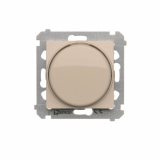 KONTAKT SIMON - Ściemniacz obrotowy do LED ściemnialnych 230 V (moduł) 2–250 W; kremowy. Maksymalna ilość zródeł LED - 10 szt. - DS9L.01/41