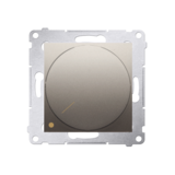 KONTAKT SIMON - Ściemniacz obrotowy do LED ściemnialnych 230 V (moduł) 2–250 W; złoty mat. Maksymalna ilość zródeł LED - 10 szt. - DS9L.01/44