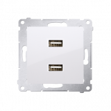 KONTAKT SIMON - ŁADOWARKA 2XUSB 2.1A 5V DC 230V BIAŁY SIMON 54 - DC2USB.01/11