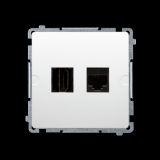 KONTAKT SIMON - Gniazdo HDMI + RJ45 kat.6. (moduł); biały - BMGHRJ45.01/11