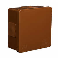 ZAKŁAD PRODUKCYJNO - HANDLOWY "ELEKTRO-PLAST" SPÓŁKA Z OGRANICZONĄ ODPOWIEDZIALNOŚCIĄ - PUSZKA N/T 86X86X40MM IP55 DEKIEL KLIK-KLAK BRĄZ VP 001-02. - 61.102