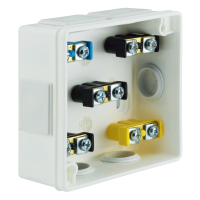 ELEKTROPLAST OPATÓWEK - PUSZKA N/T 86X86X40MM IP55 DEKIEL KLIK-KLAK Z ZACISKAMI BIAŁA VP 002-51. - 61.110