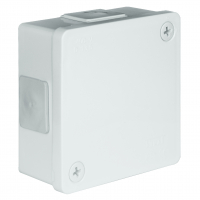 ZAKŁAD PRODUKCYJNO - HANDLOWY "ELEKTRO-PLAST" SPÓŁKA Z OGRANICZONĄ ODPOWIEDZIALNOŚCIĄ - PUSZKA N/T 86X86X40MM IP55 DEKIEL NA 2 WKRĘTY BIAŁA VP 021-01. - 61.119