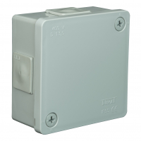 ZAKŁAD PRODUKCYJNO - HANDLOWY "ELEKTRO-PLAST" SPÓŁKA Z OGRANICZONĄ ODPOWIEDZIALNOŚCIĄ - PUSZKA N/T 86X86X40MM IP55 DEKIEL NA 2 WKRĘTY POPIEL VP 021-03. - 61.121