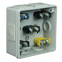 ELEKTROPLAST OPATÓWEK - PUSZKA N/T 86X86X40MM IP55 DEKIEL NA 2 WKRĘTY Z ZAC POPIEL VP 022-53. - 61.130