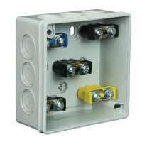 ELEKTROPLAST OPATÓWEK - PUSZKA N/T 86X86X40MM IP55 DEKIEL NA 2 WKRĘTY Z OSŁONĄ Z ZACISKAMI POPIEL VP 023-53. - 61.136