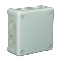 ELEKTROPLAST OPATÓWEK - PUSZKA NATYNK 98X98X42MM BEZ ZACISKÓW DEKIEL NA 4 WKRĘTY IP55 POPIEL VP 042-03 - 61.145