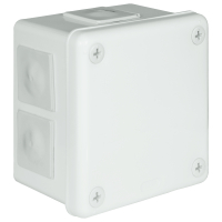 ELEKTROPLAST OPATÓWEK - PUSZKA N/T 98X98X65MM IP55 BEZ ZACISKÓW DEKIEL NA 4 WKRĘTY BIAŁA VP 043-01. - 61.149