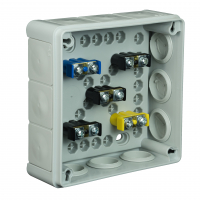 ELEKTROPLAST OPATÓWEK - PUSZKA N/T 118X118X46 IP55 Z ZACISKAMI DEKIEL NA 4 WKRĘTY POPIEL VP 051-53. - 61.158