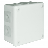 ELEKTROPLAST OPATÓWEK - PUSZKA NATYNK 118X118X64MM BEZ ZACISKÓW DEKIEL NA 4 WKRĘTY IP55 BIAŁY VP 053-01 - 61.165