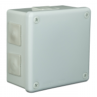 ELEKTROPLAST OPATÓWEK - PUSZKA N/T 118X118X68 IP55 BEZ ZACISKÓW DEKIEL NA 4 WKRĘTY POPIEL VP 053-03. - 61.166