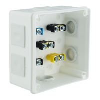 ELEKTROPLAST OPATÓWEK - PUSZKA N/T 118X118X68 IP55 Z ZACISKAMI DEKIEL NA 4 WKRĘTY BIAŁA VP 053-51. - 61.167