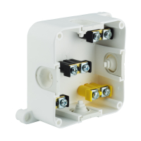 ELEKTROPLAST OPATÓWEK - PUSZKA N/T 88X88X40MM IP44 400V DEKIEL NA 4 WKRĘTY Z ZACISKAMI BIAŁA VP 064-51. - 61.172