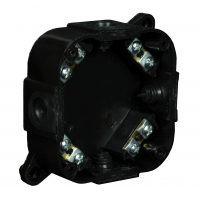ELEKTROPLAST OPATÓWEK - PUSZKA N/T 88X88X40MM IP44 400V Z ZACISKAMI CZARNA VP 074-55. - 61.176