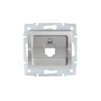 KANLUX - ADAPTER GNIAZDO KOMPUTEROWE POJEDYNCZE (RJ45 JACK) BEZ GNIAZDA SREBRNY LOGI. - 25928