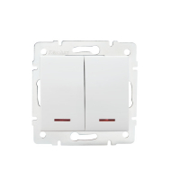 KANLUX - Łącznik dwugrupowy świecznikowy z LED LOGI 02-1120-102 bi   - 25079