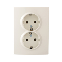 KANLUX - Gniazdo zasilające podwójne Schuko, kompletne LOGI 02-1270-103 kr   - 25154