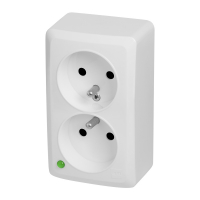 ELEKTRO-PLAST NASIELSK - GNIAZDO PODWÓJNE Z UZIEMIENIEM BIAŁY IP20 BERG - 3743-00