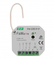 F&F - Radiowy sterownik rolet 230V do puszki montażowej O60 85÷265V AC/DC, multifunkcyjny, do montażu podtynkowego - FW-STR1P-P