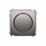 KONTAKT SIMON - Ściemniacz naciskowo-obrotowy jednobiegunowy do LED ściemnialnych 230V (moduł); stal inox - BMS9L.01/21