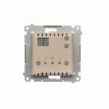 KONTAKT SIMON - Regulator temperatury z wyświetlaczem z czujnikiem wewnętrznym (moduł) 16(2) A, 230V~; kremowy - DTRNW.01/41