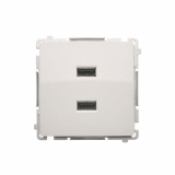 KONTAKT SIMON - ŁADOWARKA 2XUSB BIAŁY SIMON BASIC - BMC2USB.01/11