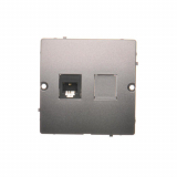 KONTAKT SIMON - Gniazdo telefoniczne RJ11 (moduł). Montaż gniazda na wkręty do puszki; stal inox - BMTF1.02/21